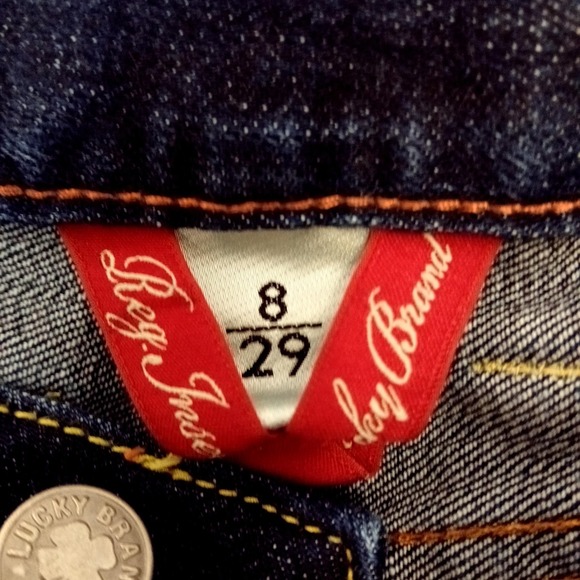 Lucky Brand Womens Sweet N Low Bootcut Jeans 33x29 Dark Wash Stretch Y2K Style - Picture 7 of 11